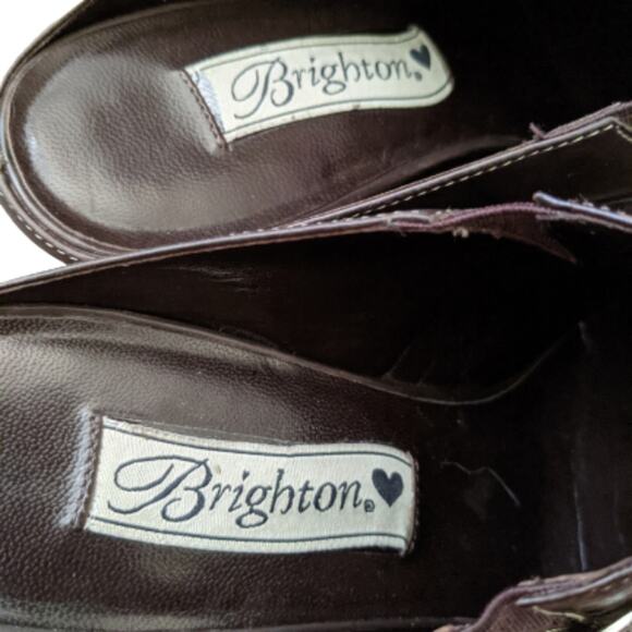 Brighton Tiana Leather Mules Sz 7 1/2 - Picture 10 of 13